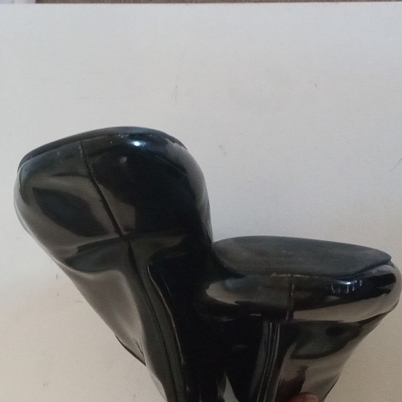 COPY - Women's Black Patent Leather Ankle Boots Booties Size 8 - Picture 9 of 13